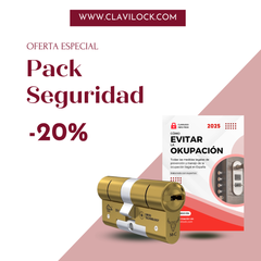 ¡PACK SEGURIDAD! Cilindro antiokupación M&C Minos 32x32cm + Cómo Evitar La Okupación 2025 - Todas las medidas legales de prevención y menejo de la ocupación ilegal en España